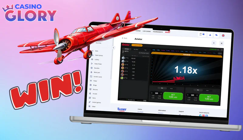 Glory Casino Aviator game for Bangladeshi players